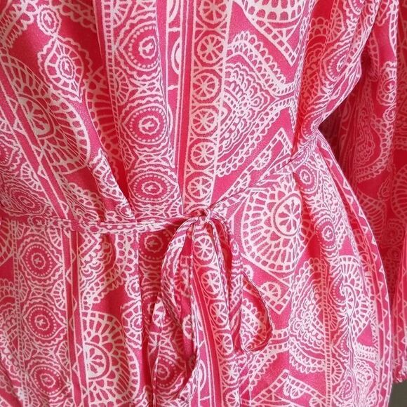 Terra & Sky blouse Size 1X Pink/Coral - Picture 5 of 8